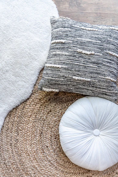 Oversized White Floor Pillow in Boho Home Decor 2026