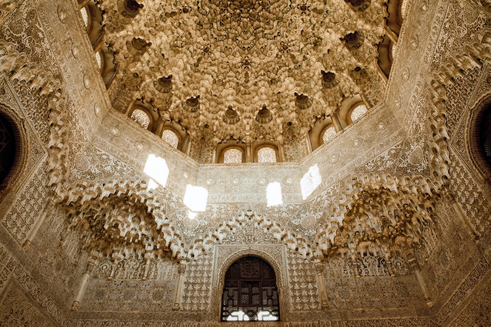 inside Alhambra Palace in Granada, Spain