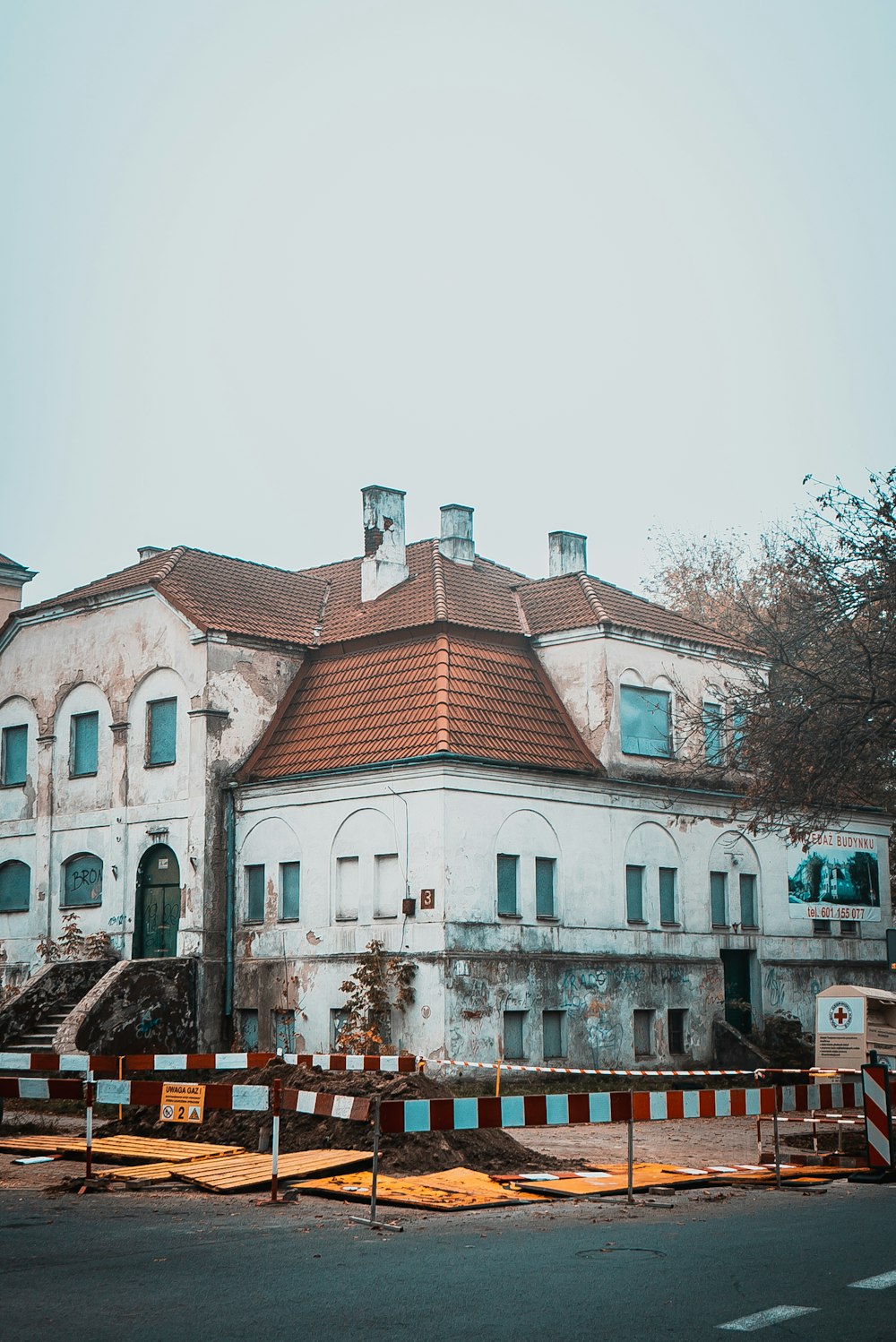 white and brown building