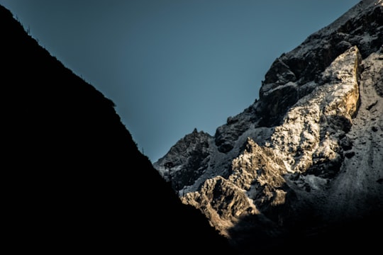 icy mountain slope scenery in Lachung India