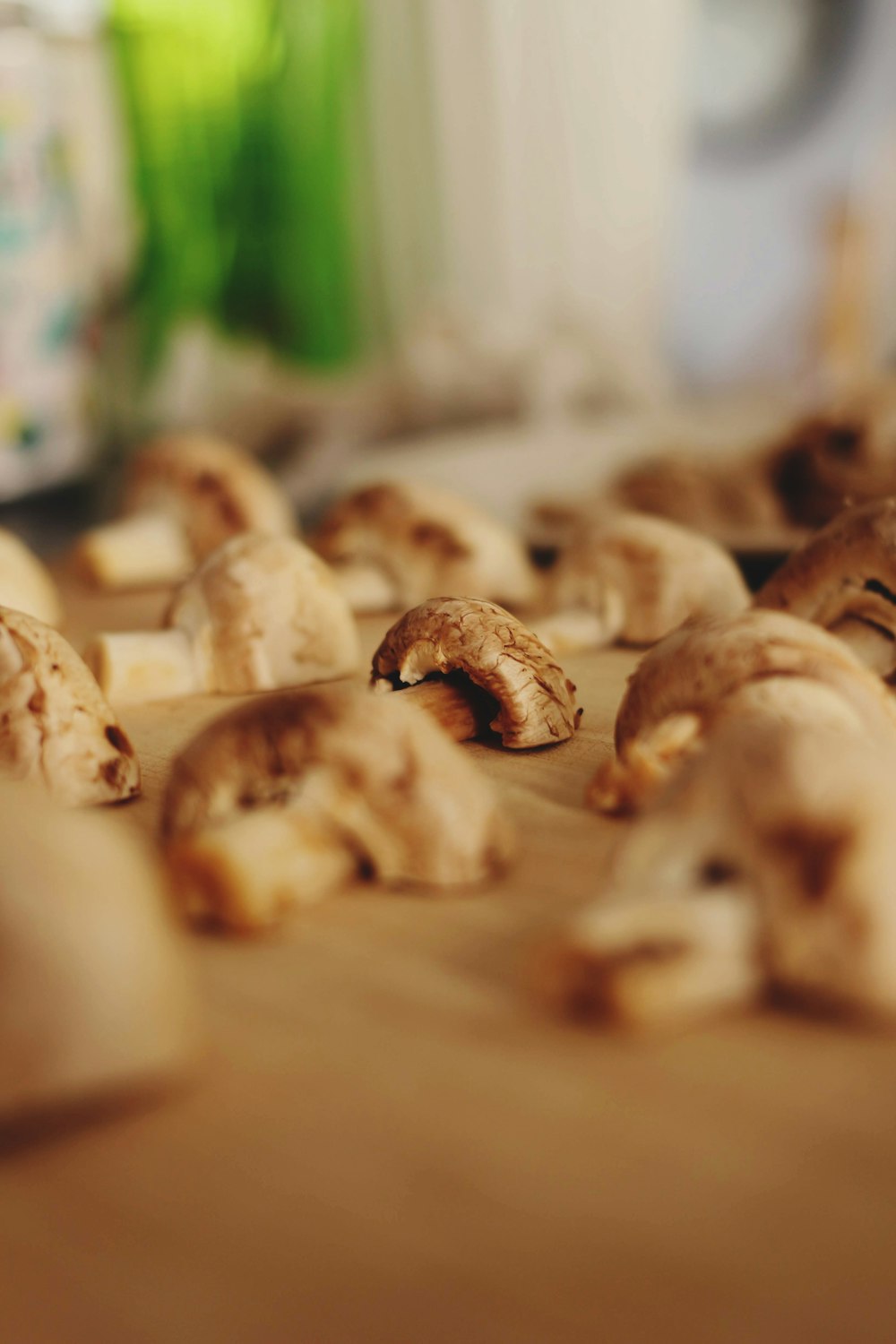 sliced of brown mushroom