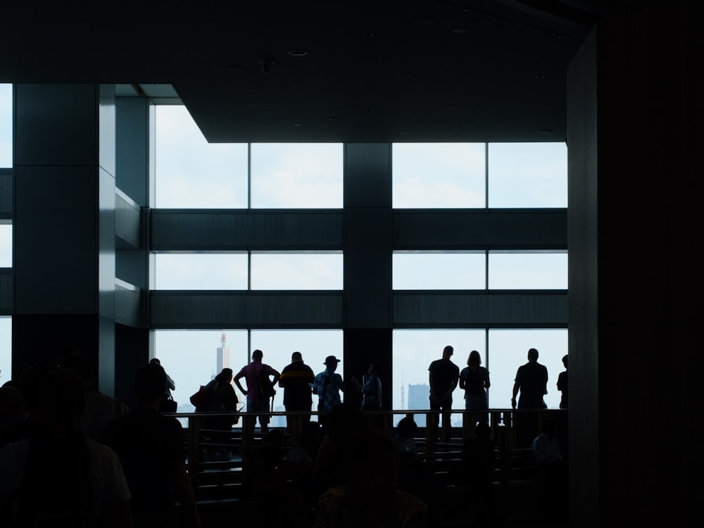 group of people inside the building