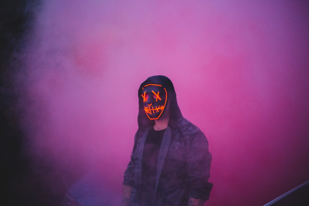 man wearing mask