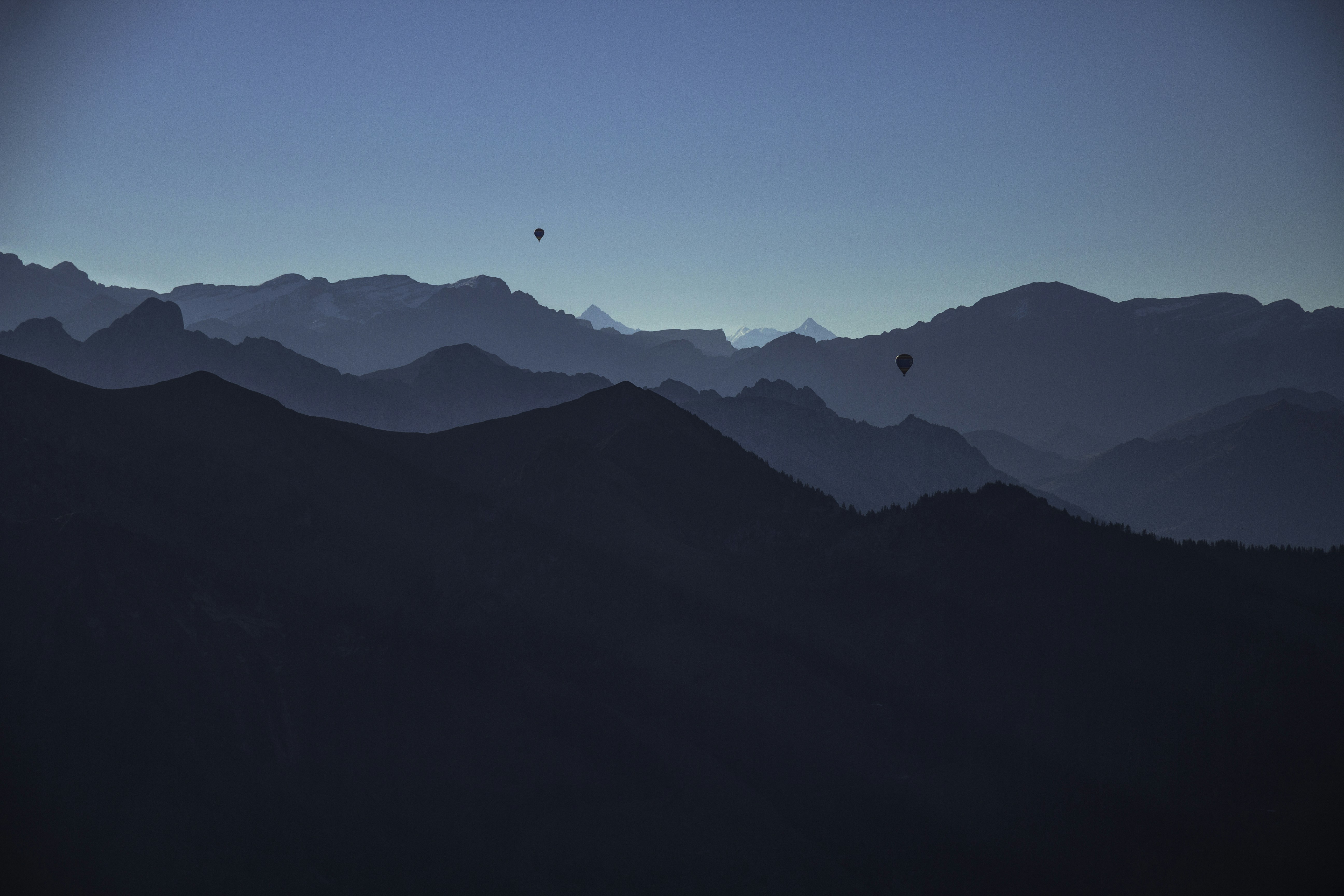 silhouette of mountains