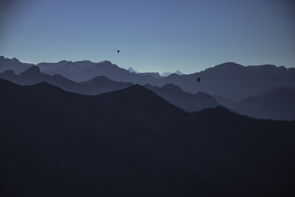 silhouette of mountains