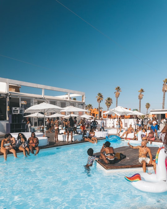 people on swimming pool in Portimão Portugal