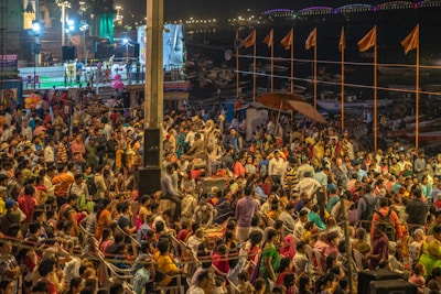 Riverside New Year’s Eve celebration in Udaipur with fairy lights and live music.
