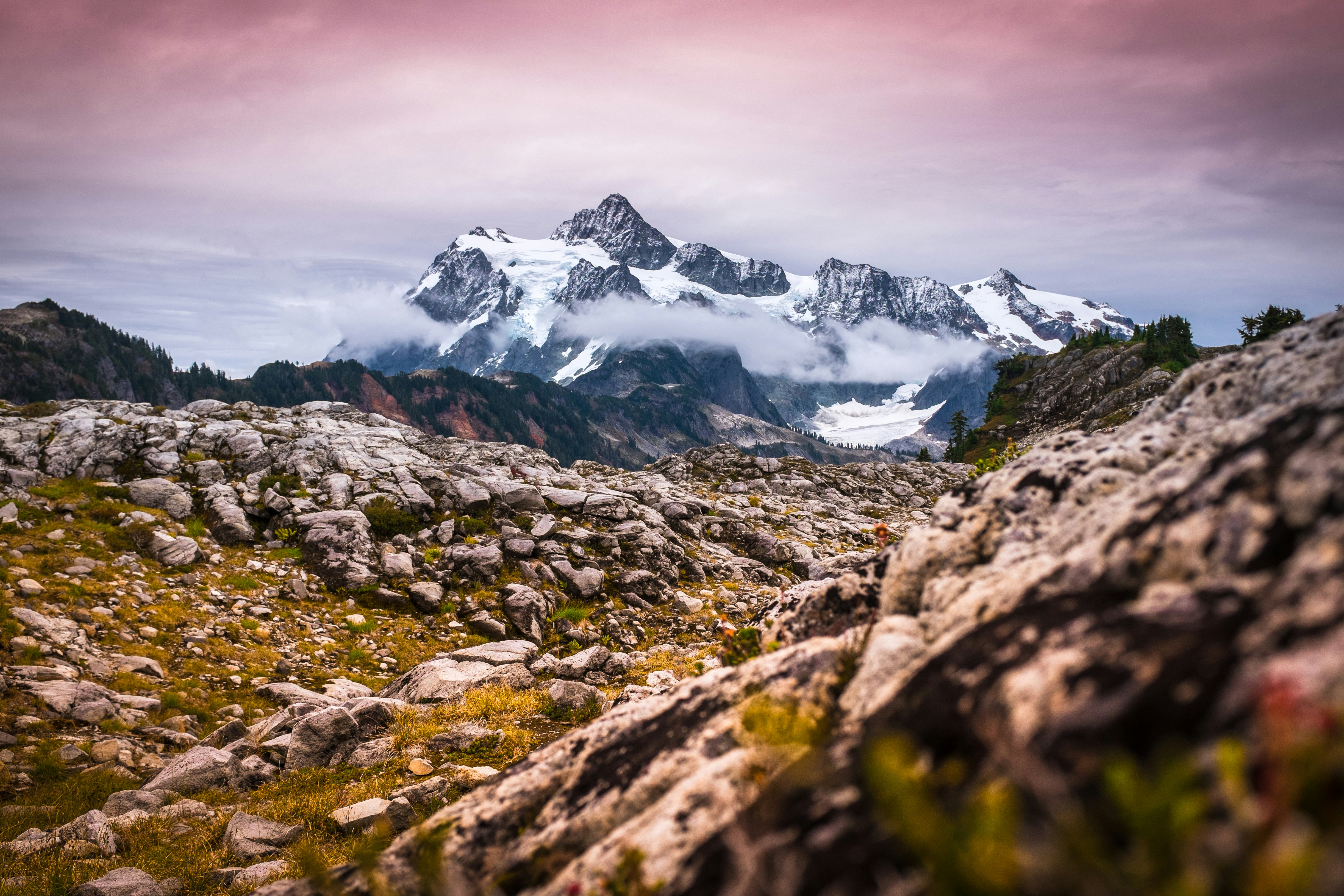 mountain during winter season