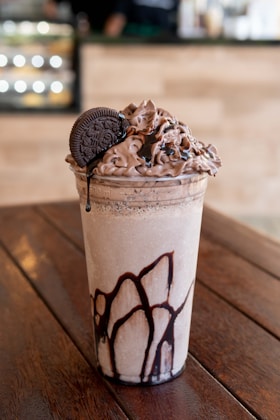 Caramel Milkshake with whipped cream