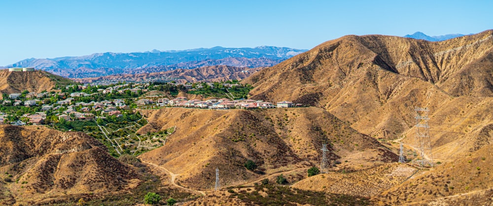 aerial photography of mountain ridge