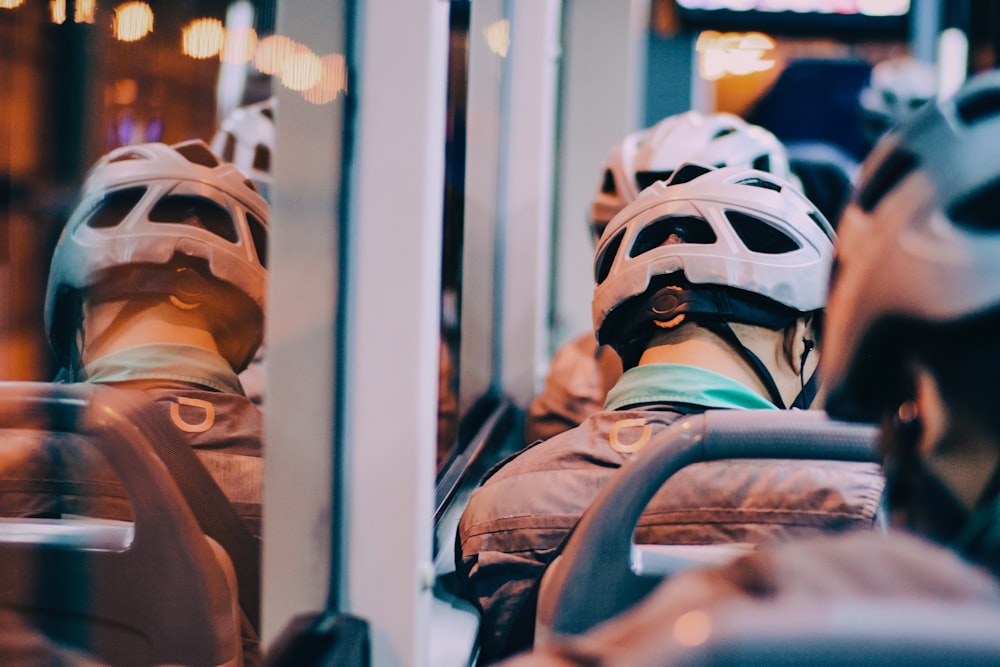 people sitting inside vehicle