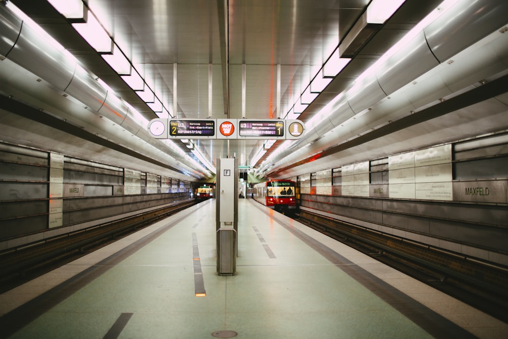 subway with lights