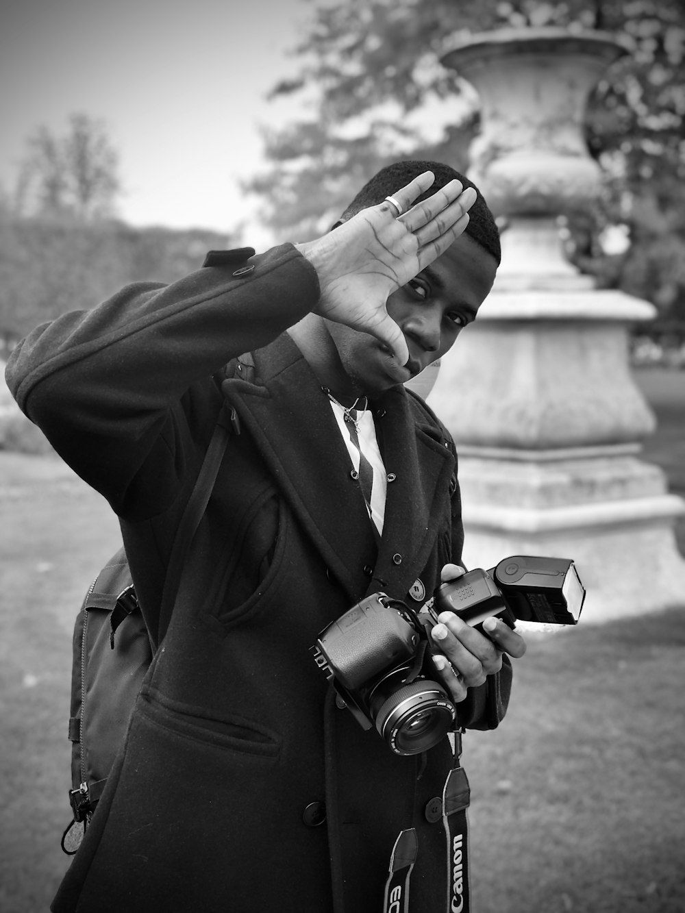 man holding camera