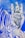 A stylized, graphic depiction of a hand with intricate line work. Surrounding the hand are abstract, organic shapes resembling leaves and a flower, all set against a textured blue background.