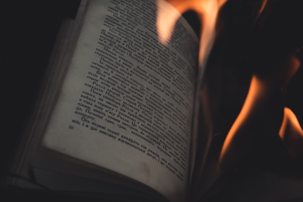 an open book sitting on top of a table