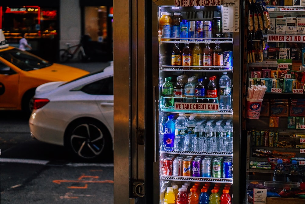 black refrigerator