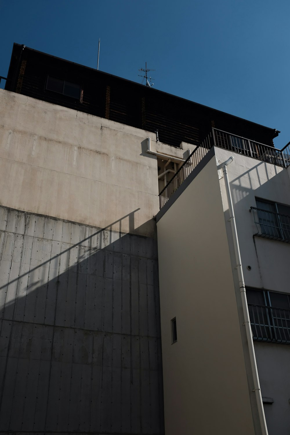 white and gray painted building