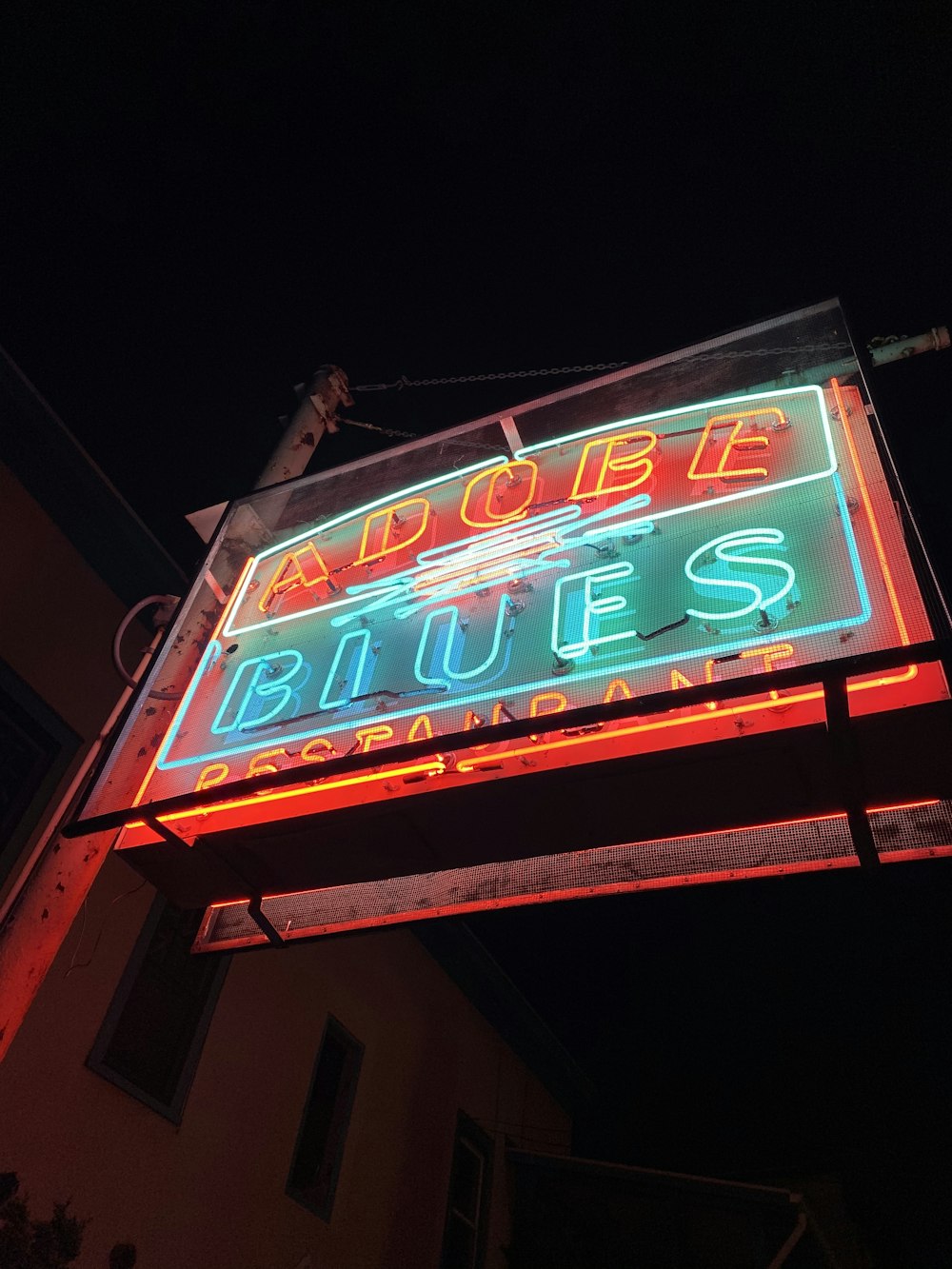 Adobe Blues LED signage
