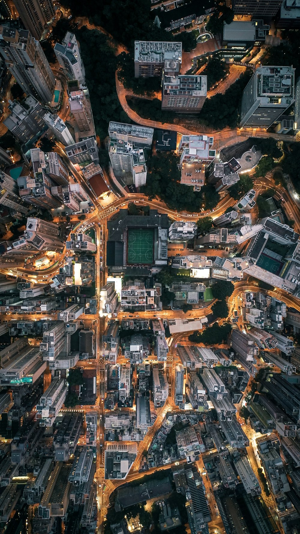 aerial photography of city