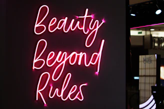 red beauty beyond rules neonlight