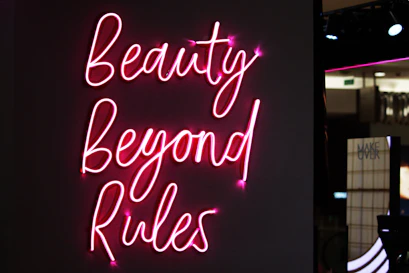 red beauty beyond rules neonlight