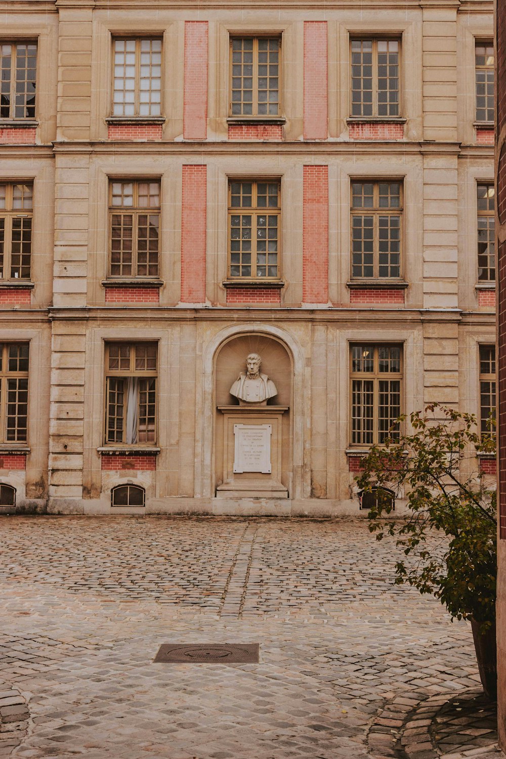 architectural photography of brown building