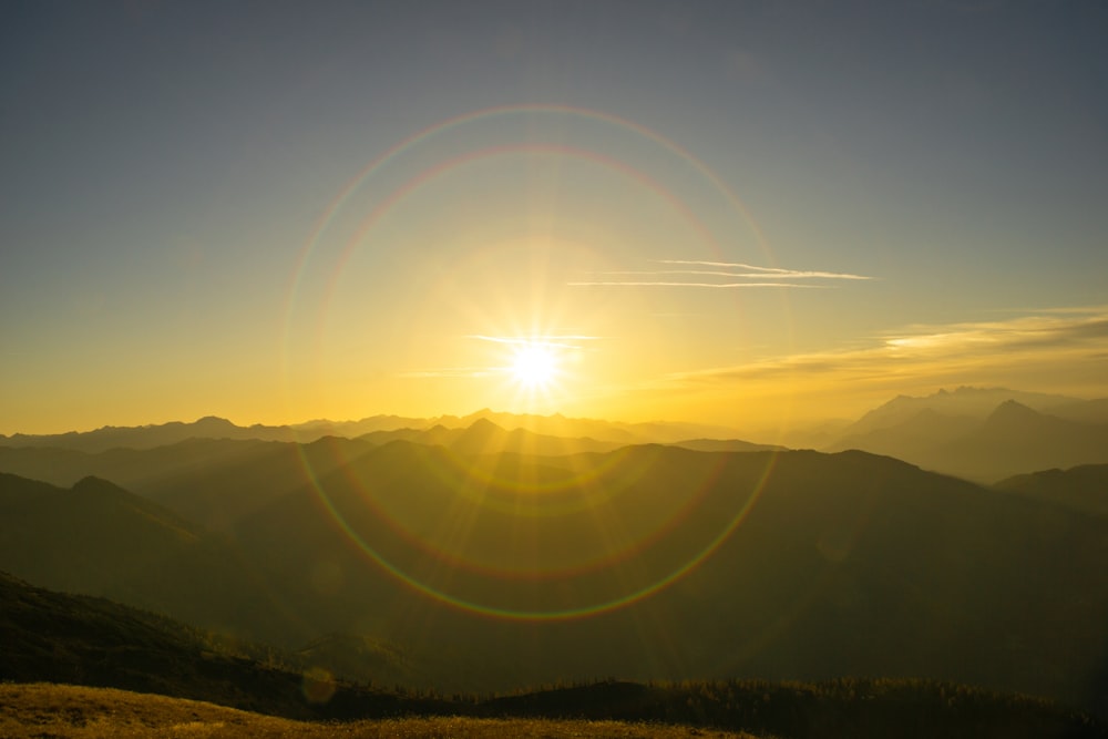 mountains during golden hour