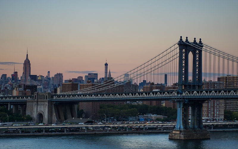 Manhattan skyline from above