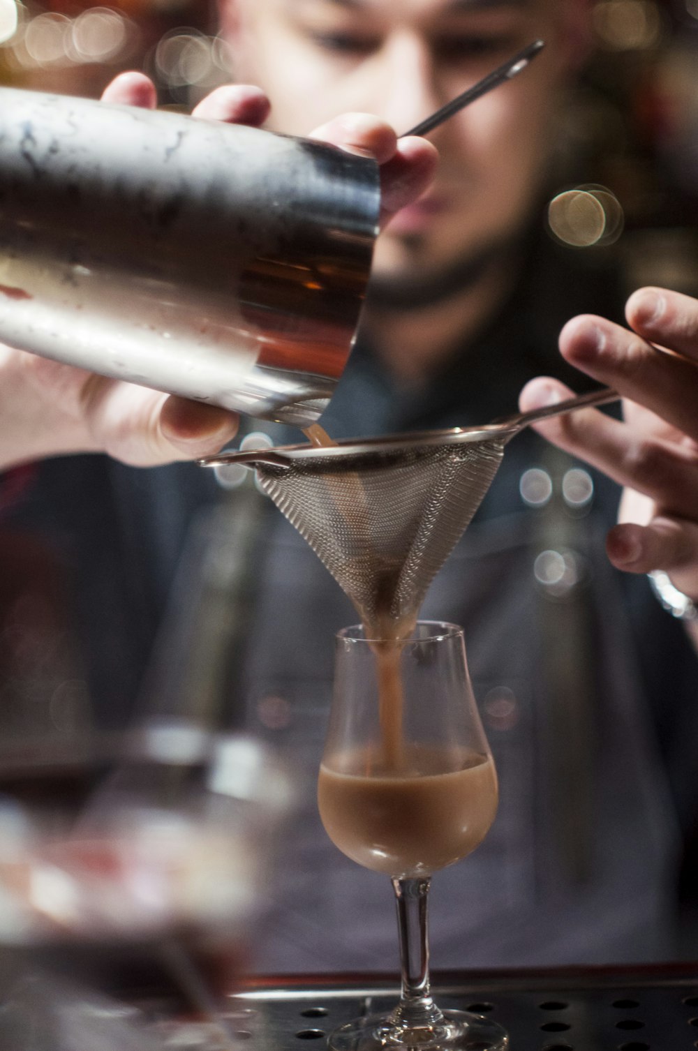 man mixing drinks photography