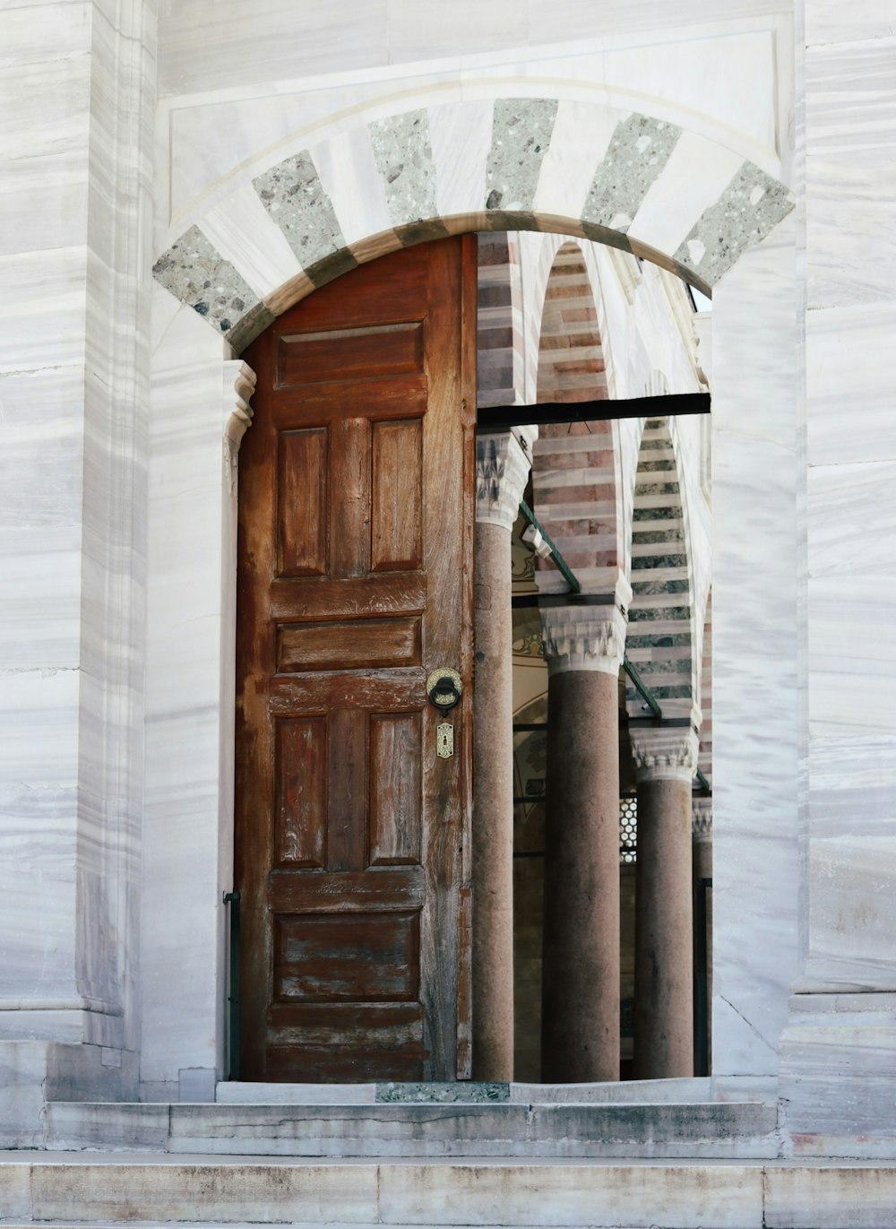 brown wooden door