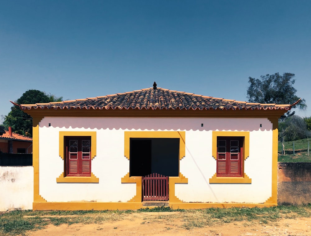 white and yellow concrete building