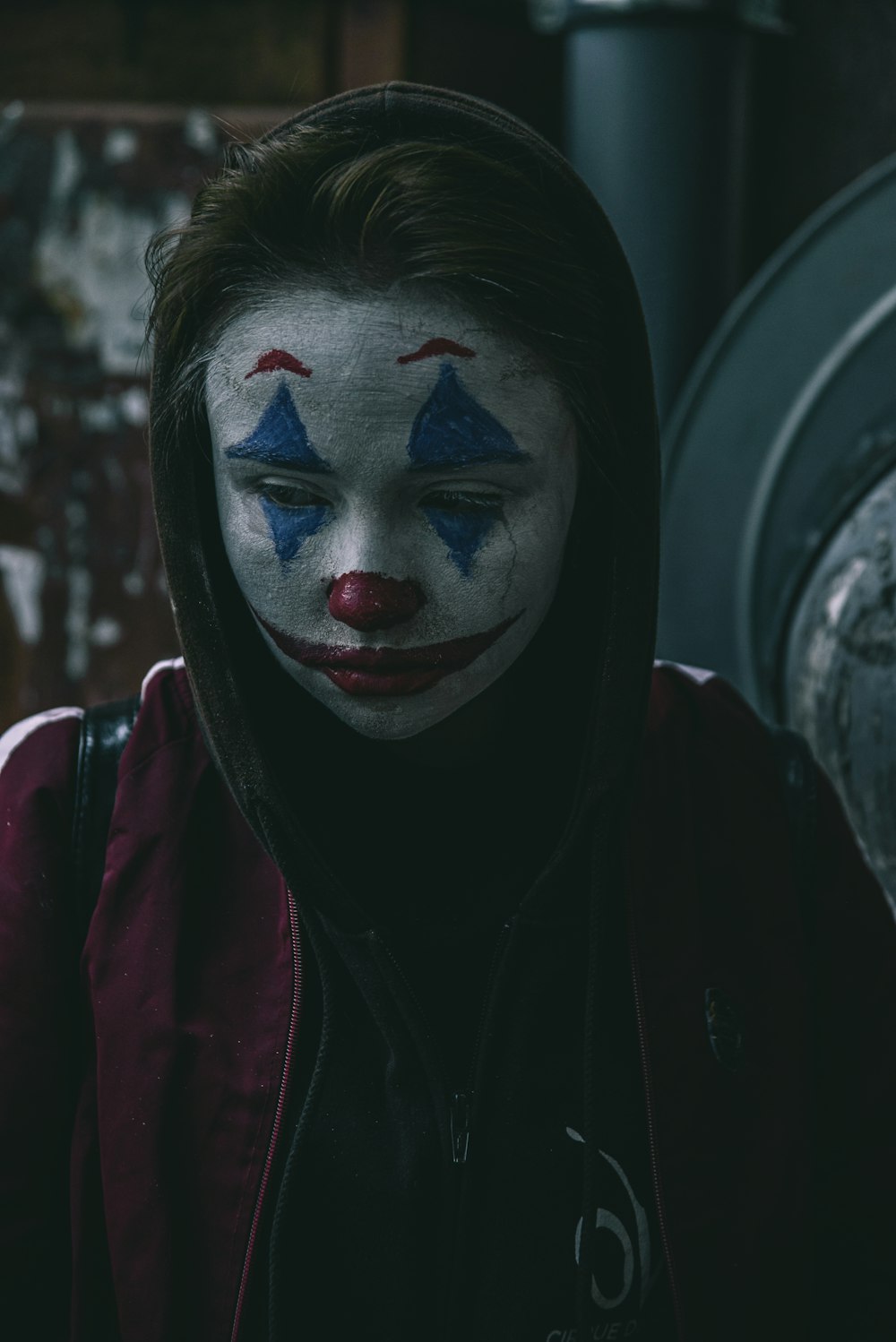 woman wearing clown costume