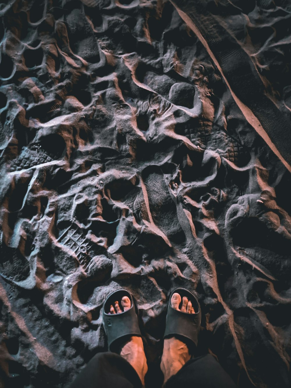 person standing on sand