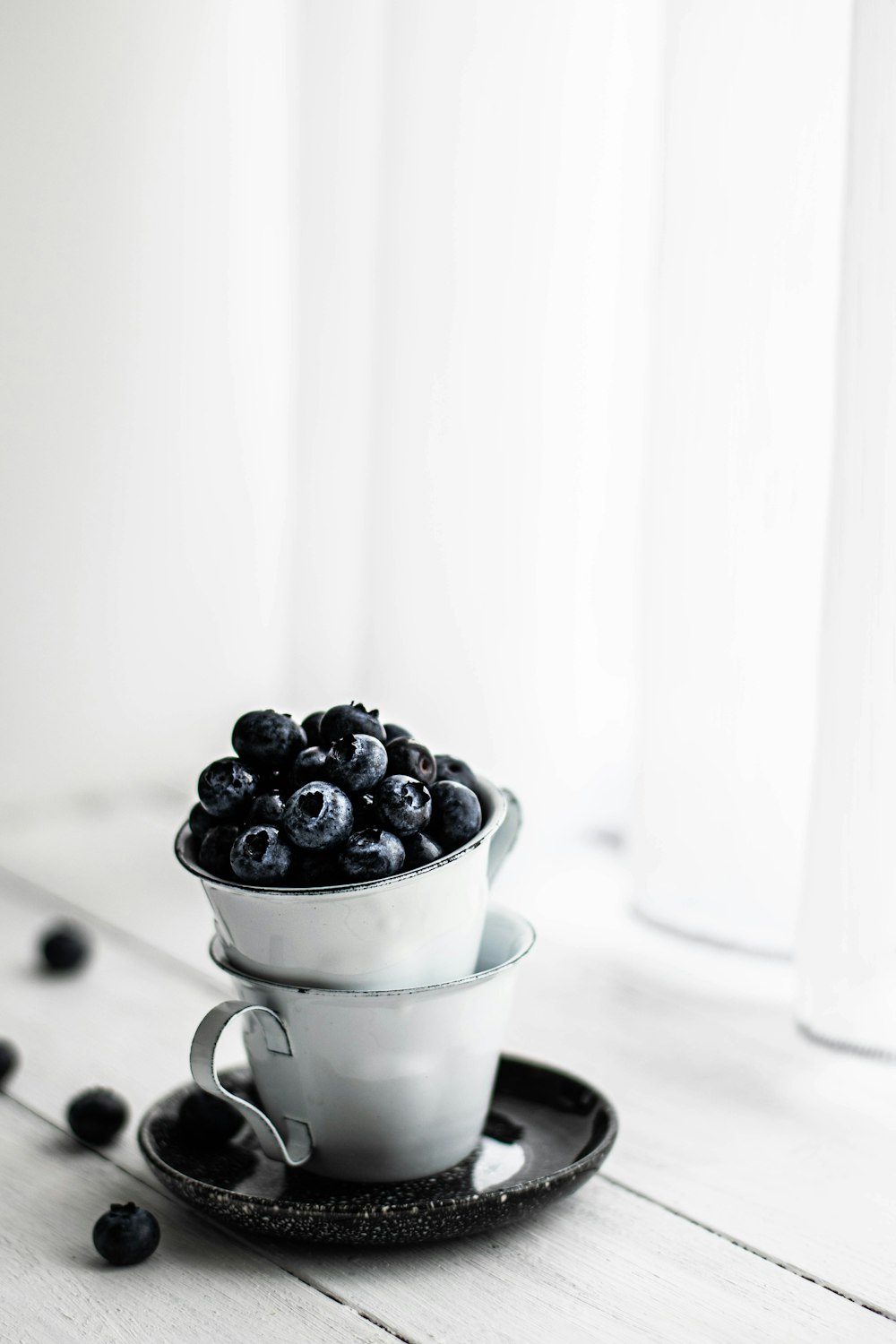 bucket of black berries