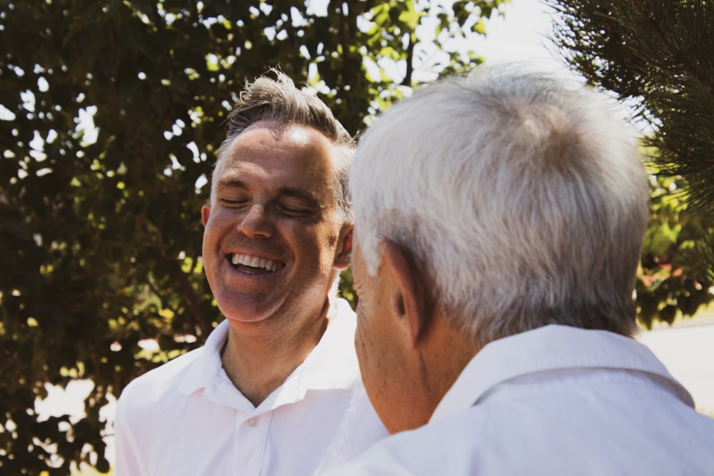 two men near trees