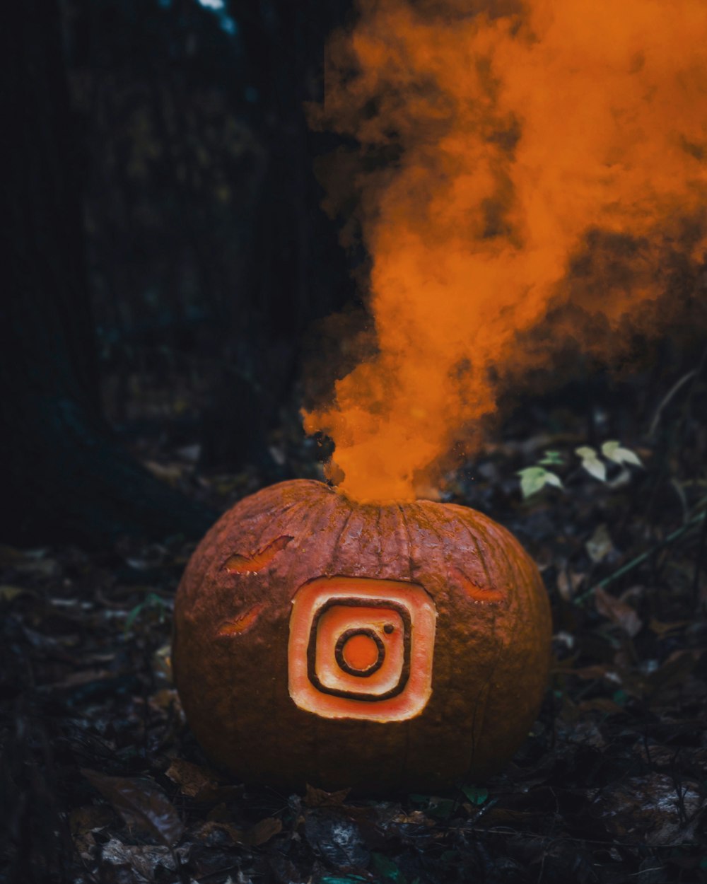 Jack-O-Lantern stößt Rauch aus