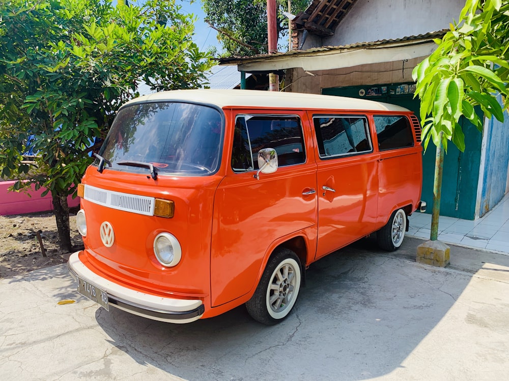 red Volkswagen van