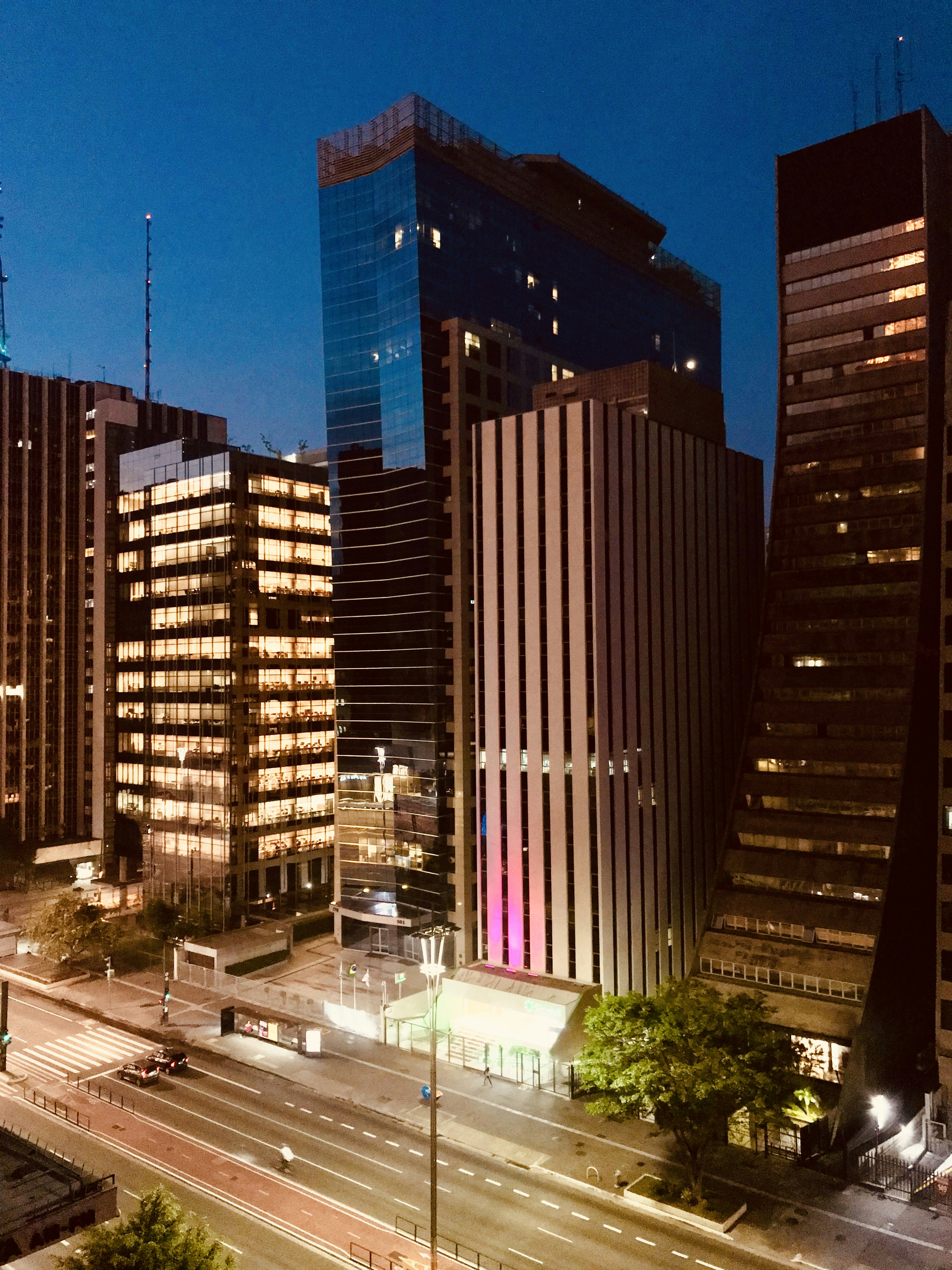 high angle photo of buildings
