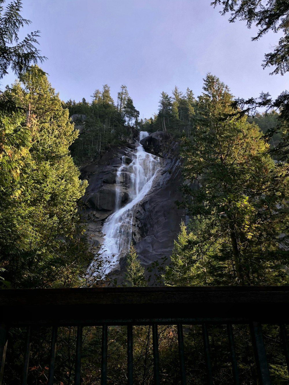 high angle photo of waterfalls