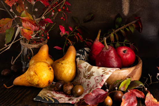 Variedad de frutas y vegetales frescos