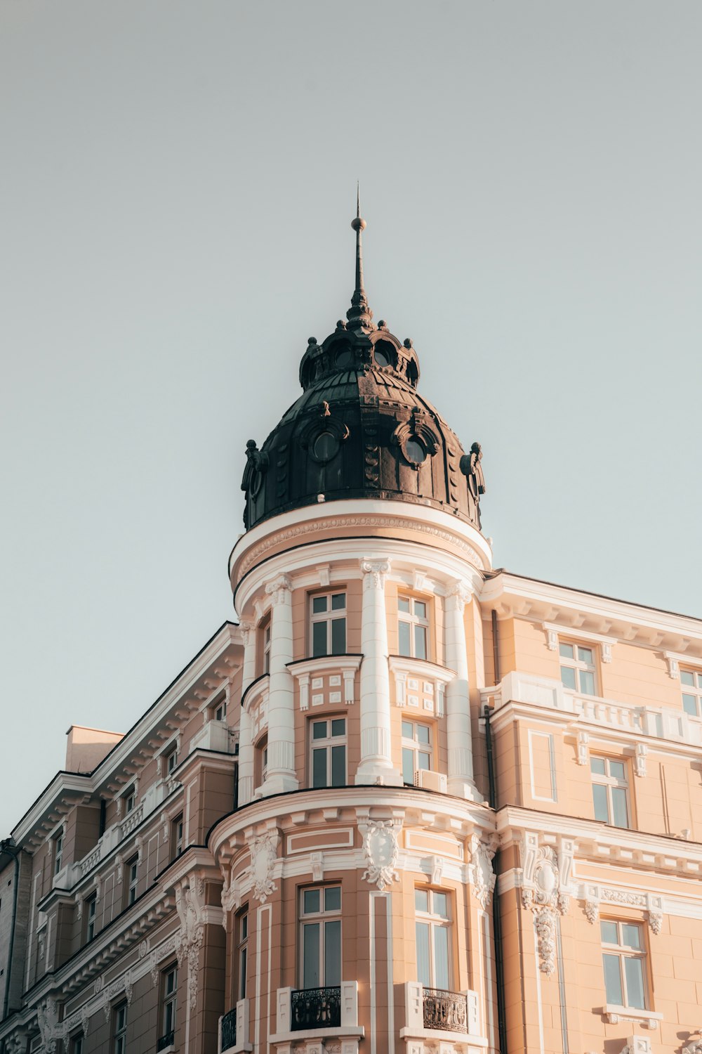 brown and white building