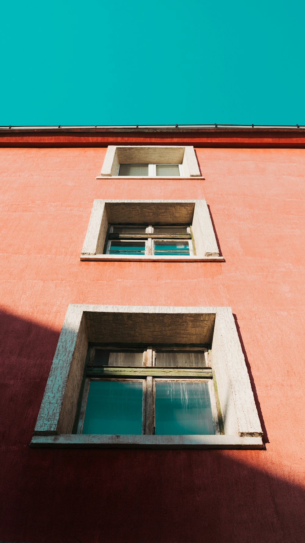 red and white building