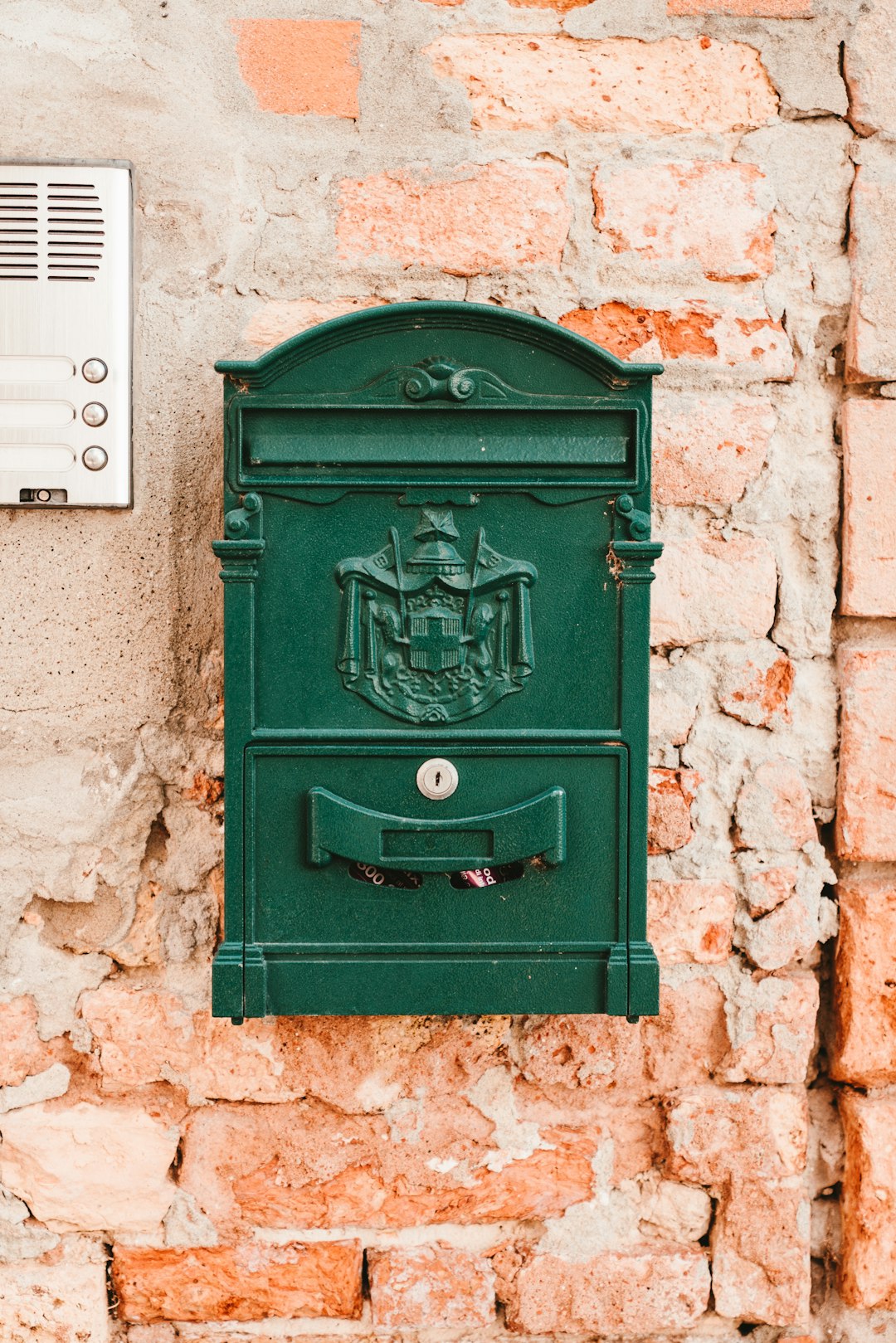 green metal wall decor