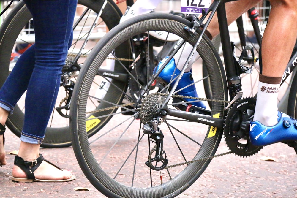 close-up photography of bicycle