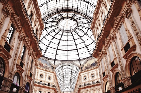 brown interior building in Galleria Vittorio Emanuele II Italy