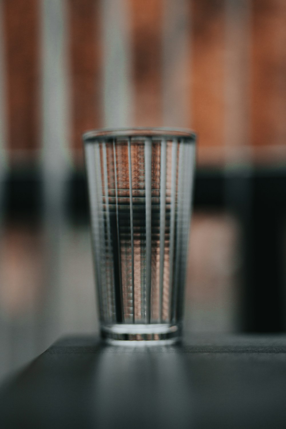 selective-focus of clear drinking glass
