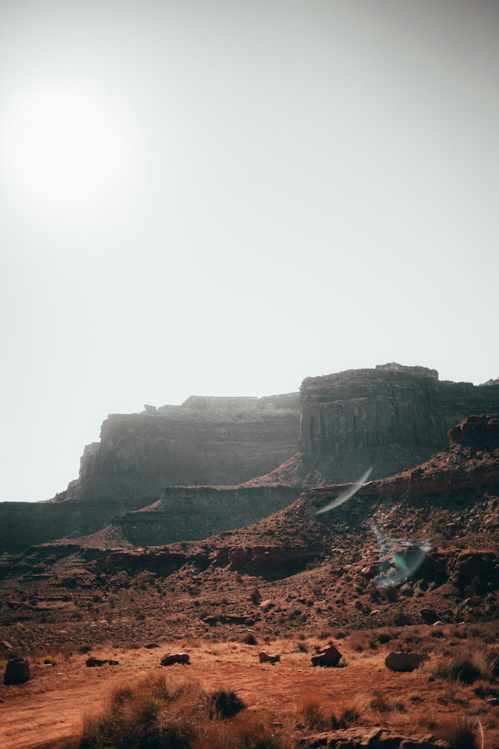 mountain outcrop during daytime