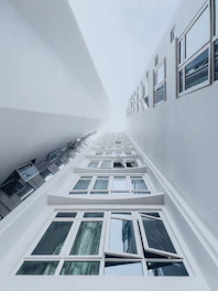 a very tall building with lots of windows