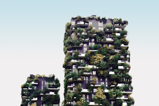 high-rise building with plants in Piazza Gae Aulenti Italy