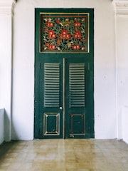 closed wooden door on Keraton Cirebon
